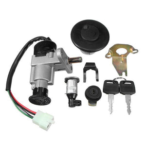 4 Pins Motorcycle Ignition Switch Key Fuel Tank Cap Lock Set For Gy6 139Qmb 49 50 125Cc 150Cc Scooter